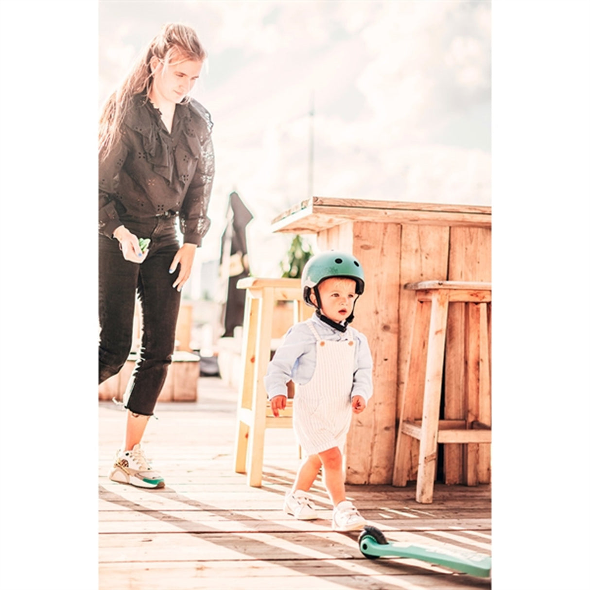 Scoot and Ride Reflective Cykelhjälm Forest