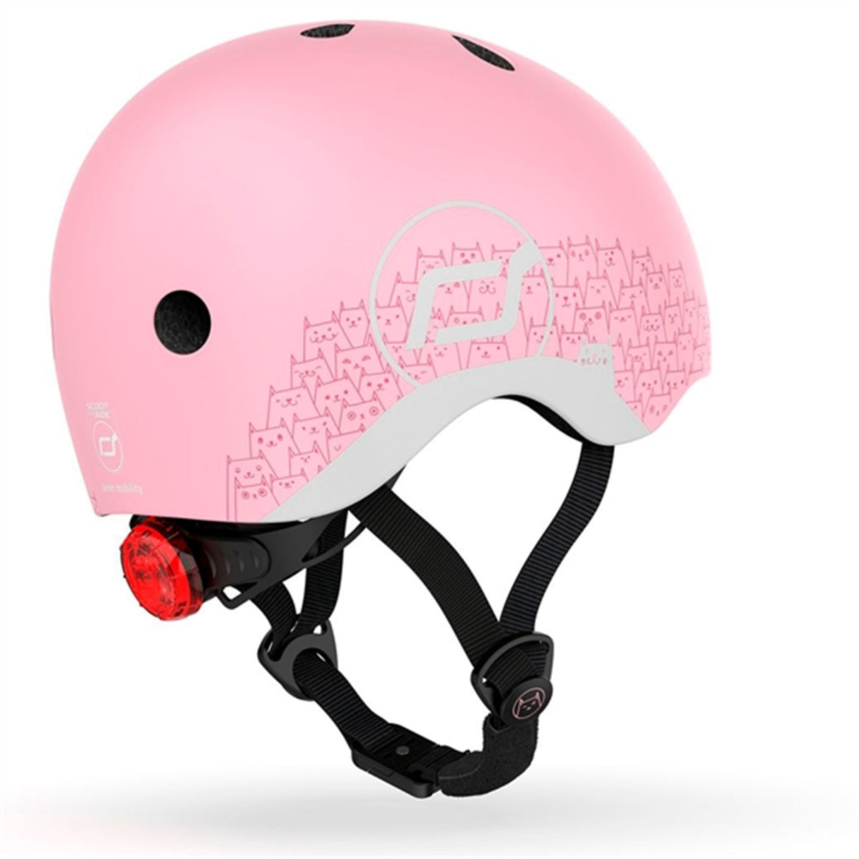Scoot and Ride Reflective Cykelhjälm Rose