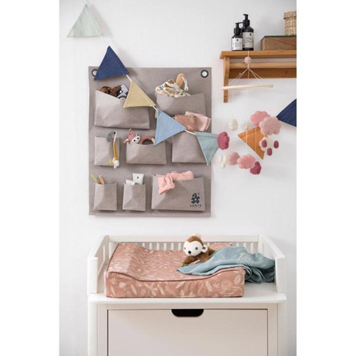 Sebra Mobil Filt Moln Cotton Candy Pink