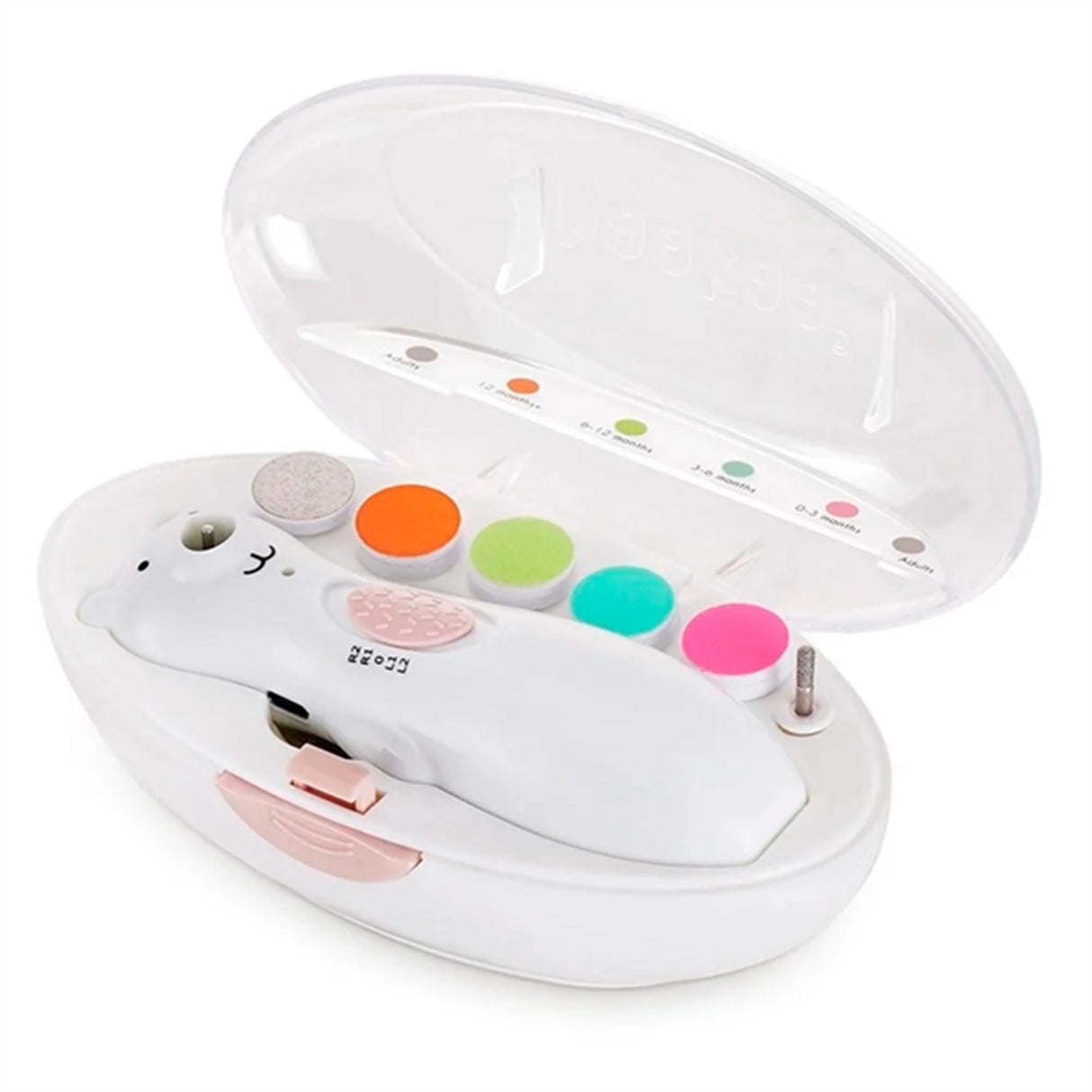 Haakaa Happii Bear Bebis Neglefil Genopladelig White