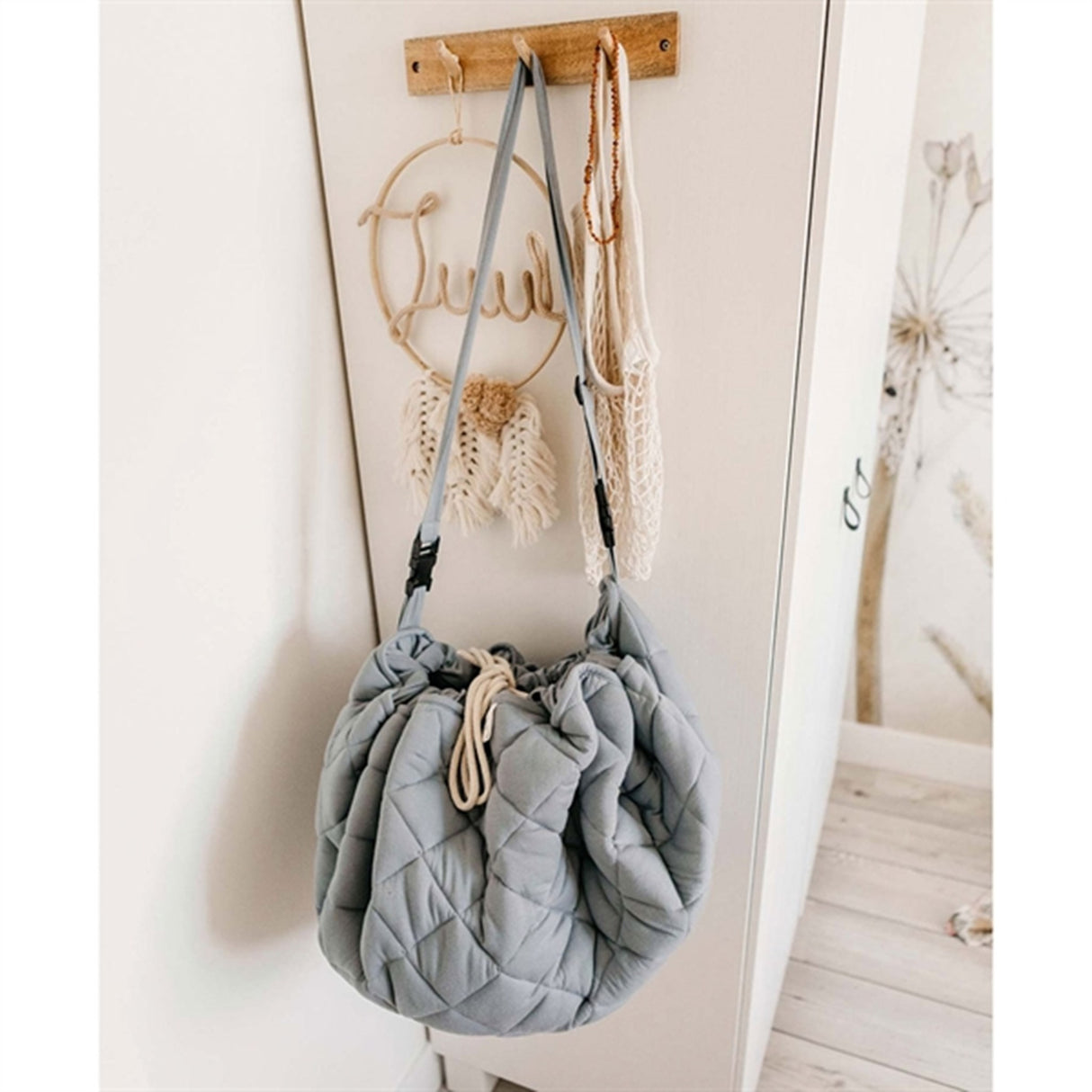 Play&Go 2-i-1 Lekmatta Soft Organic Dusty Blue