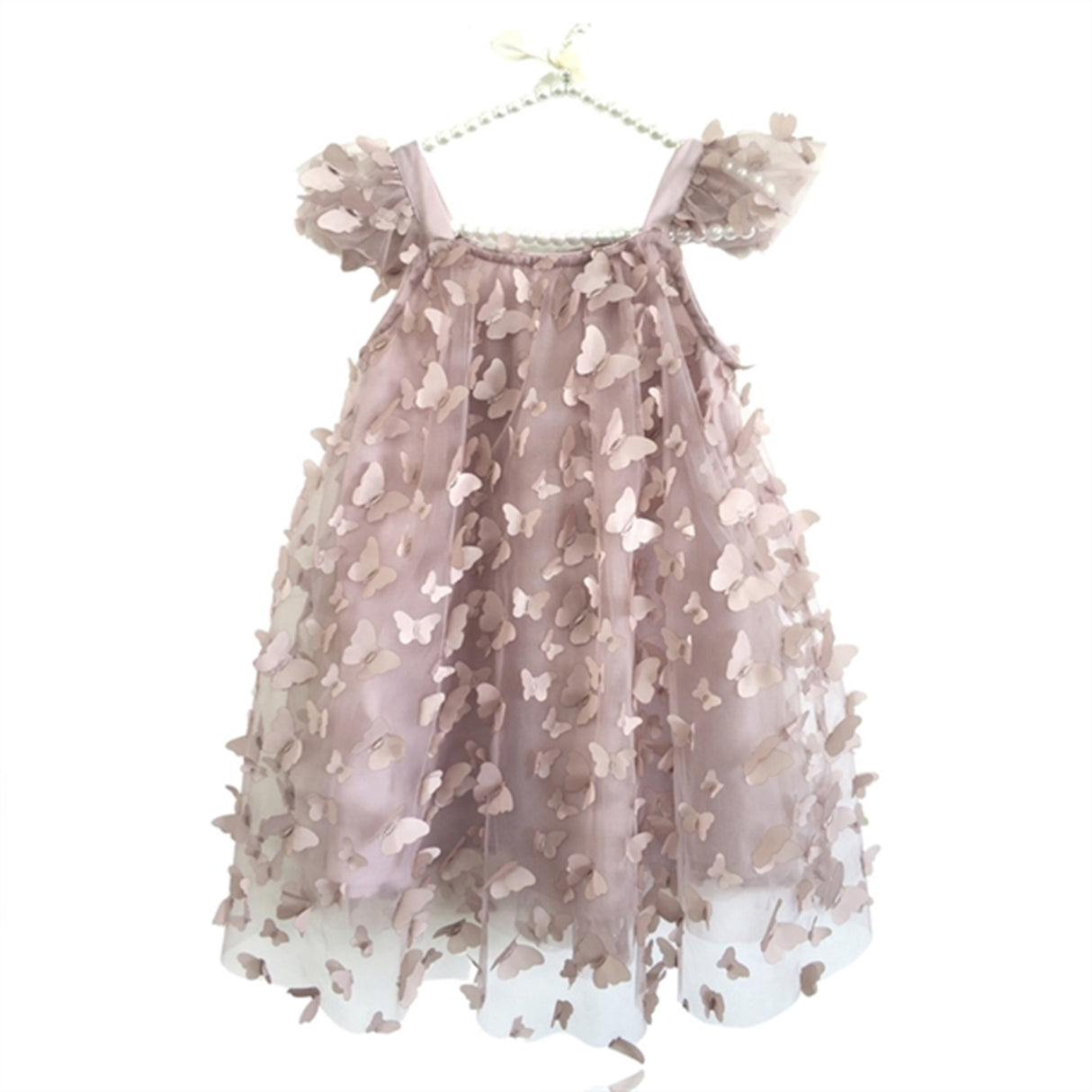 Dolly by Le Petit Allover Butterflies Tutu Klänning Mauve