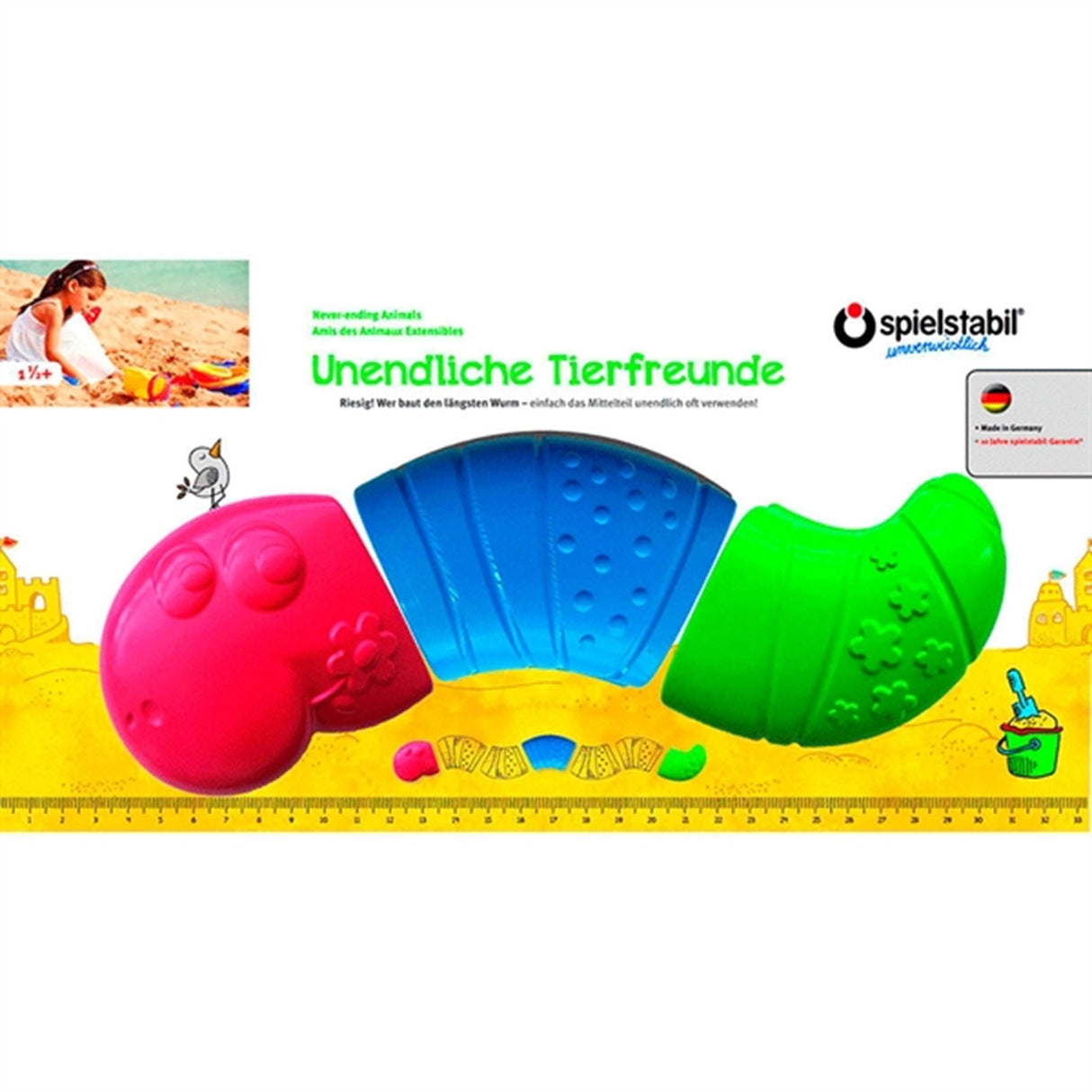 Spielstabil Sandforme Skøre Djur Orm