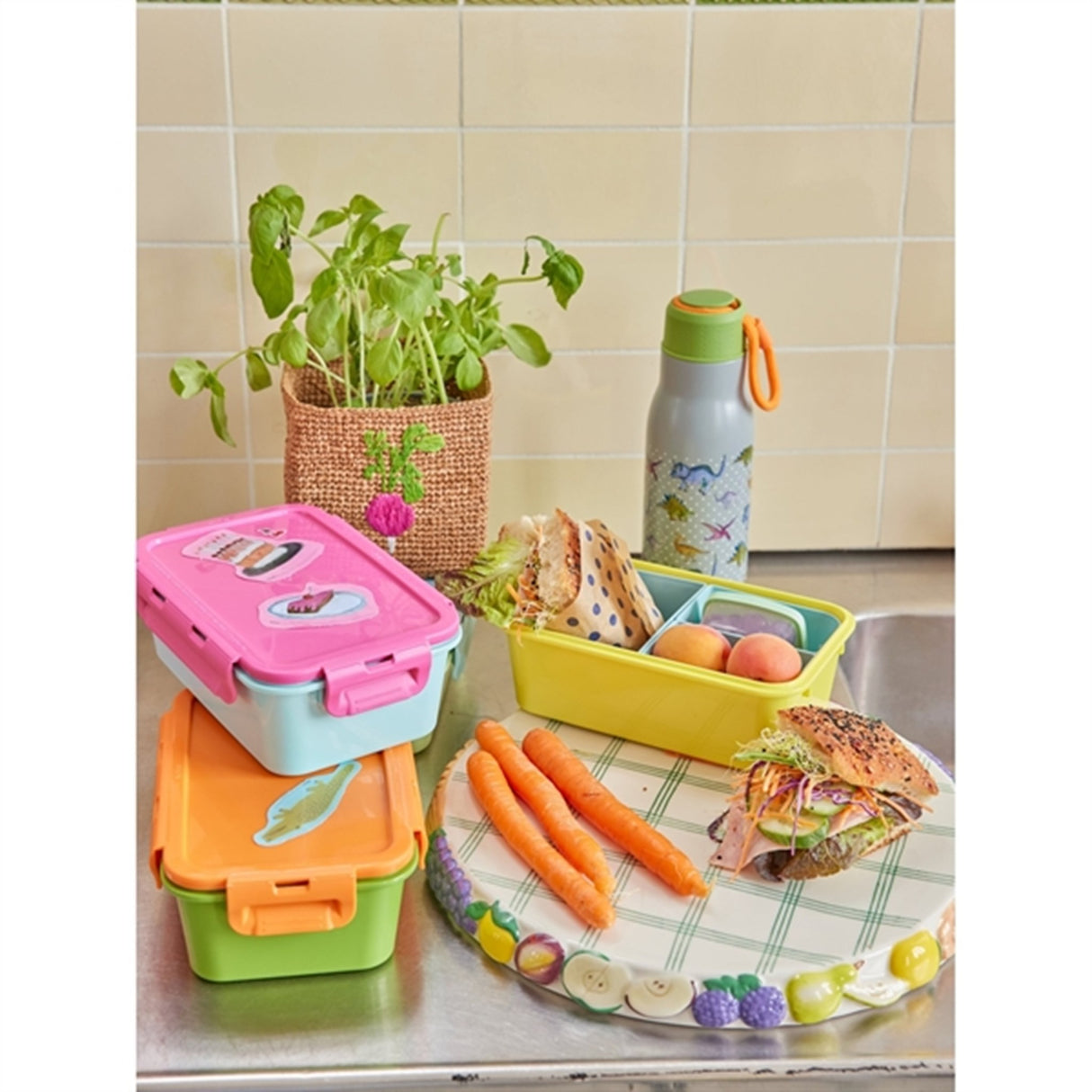 RICE Cake Theme Klistermærker til Matlåda