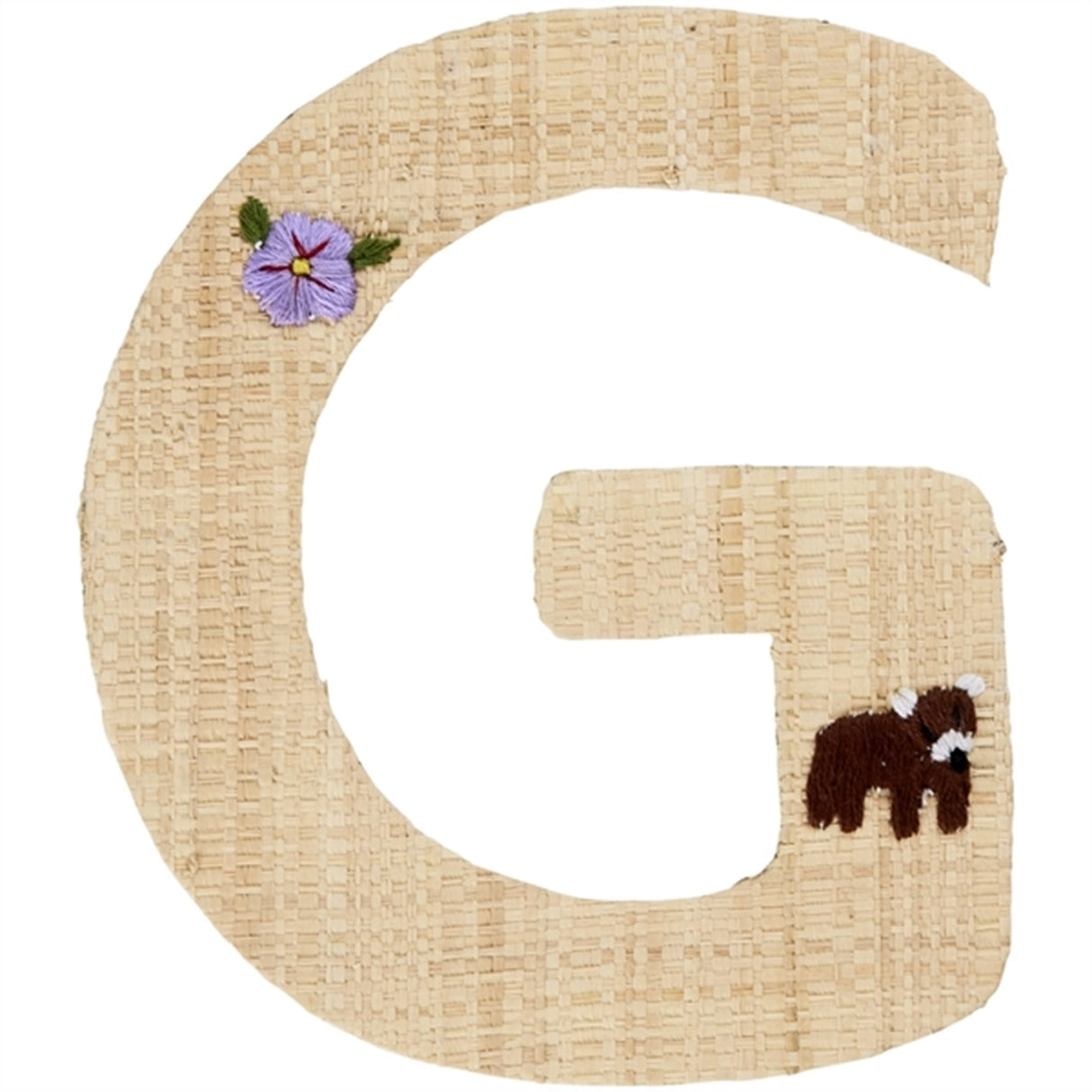 RICE Nature Raffie Klistermärke Bogstav Flowers & Animals