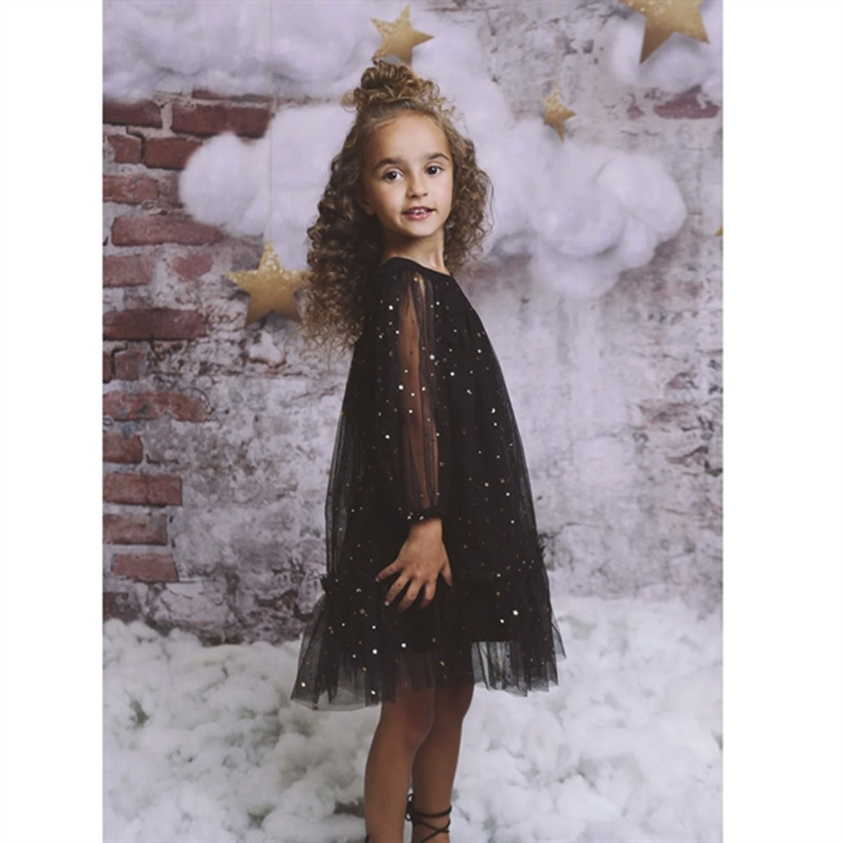 Dolly by Le Petit Tom Stars & Moon Tulle Empress Klänning Black