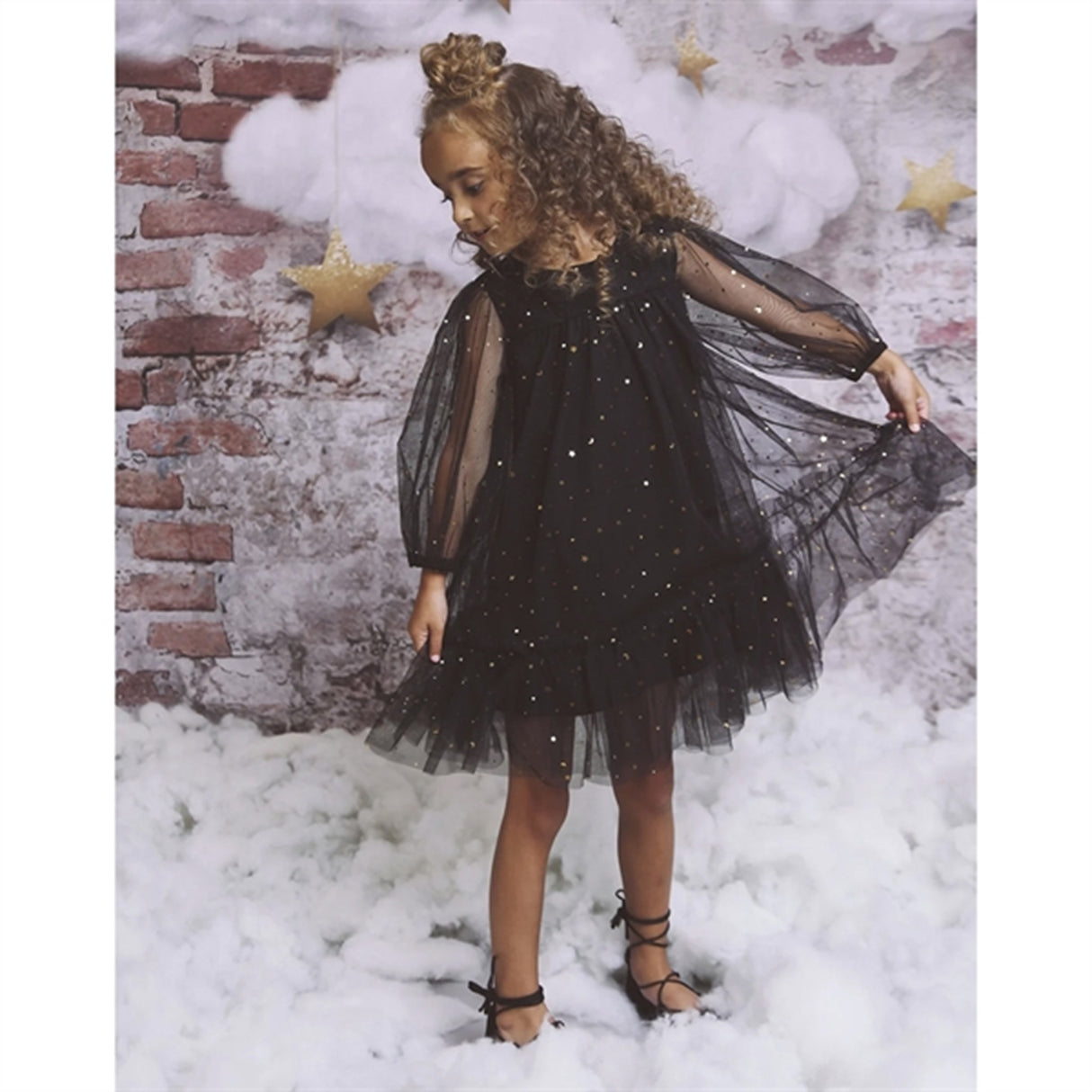 Dolly by Le Petit Tom Stars & Moon Tulle Empress Klänning Black
