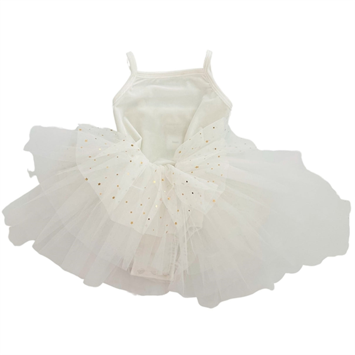 Dolly by Le Petit Tom Velvet Leotard With Tulle Tutu Klänning Off White