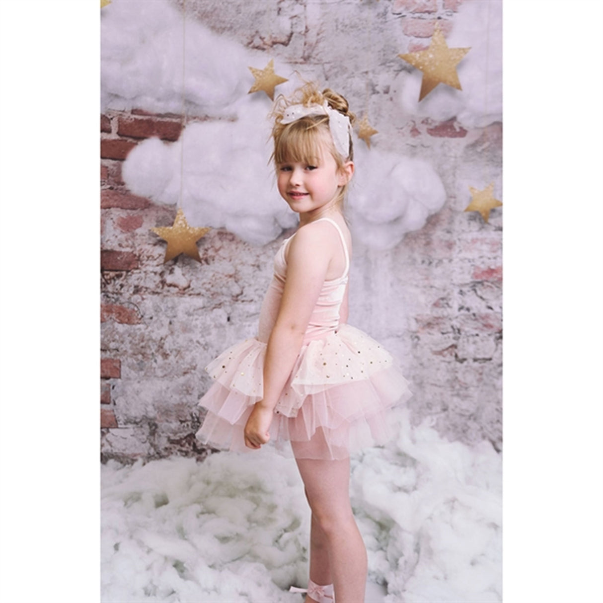 Dolly by Le Petit Tom Velvet Leotard With Tulle Tutu Klänning Ballet Pink