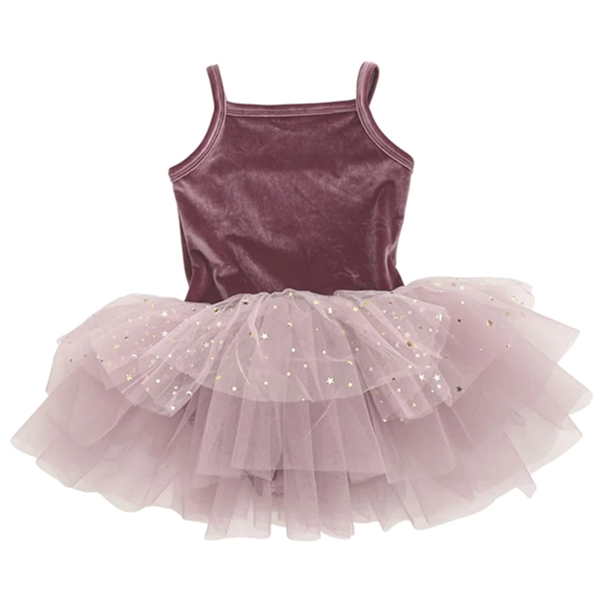 Dolly by Le Petit Tom Velvet Leotard With Tulle Tutu Klänning Dusty Violet