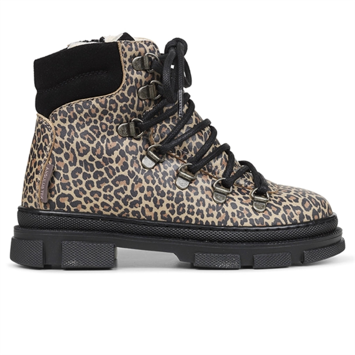 Angulus Tex-Støvle Med Snøre Og Lynlås Brown Leo/Black 2