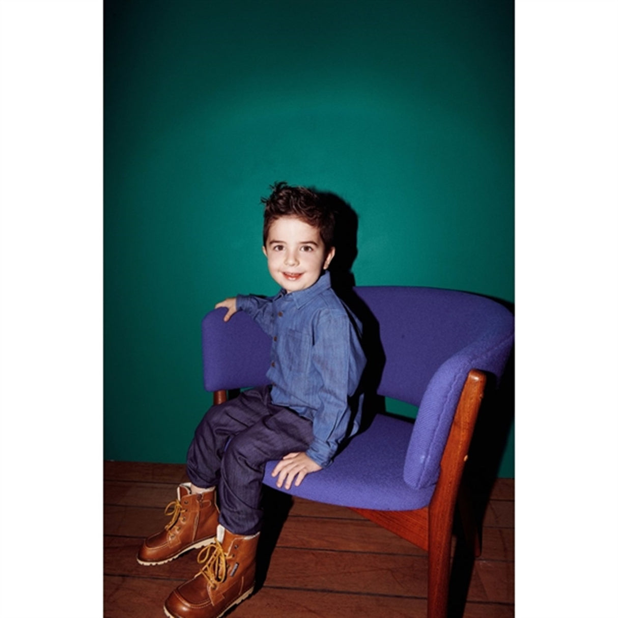 Copenhagen Colors Lt Denim Blue Denim Classic Skjorta