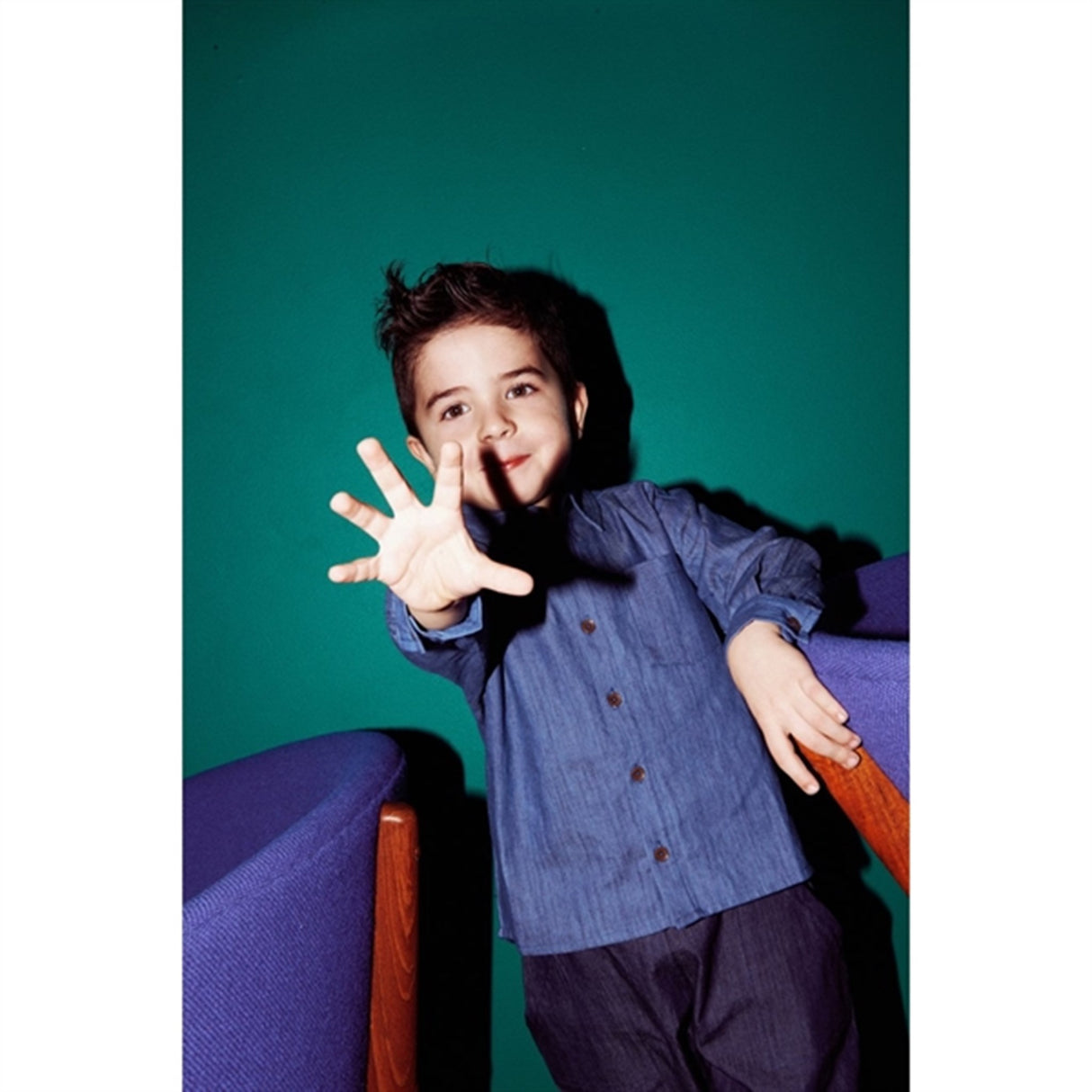 Copenhagen Colors Lt Denim Blue Denim Classic Skjorta