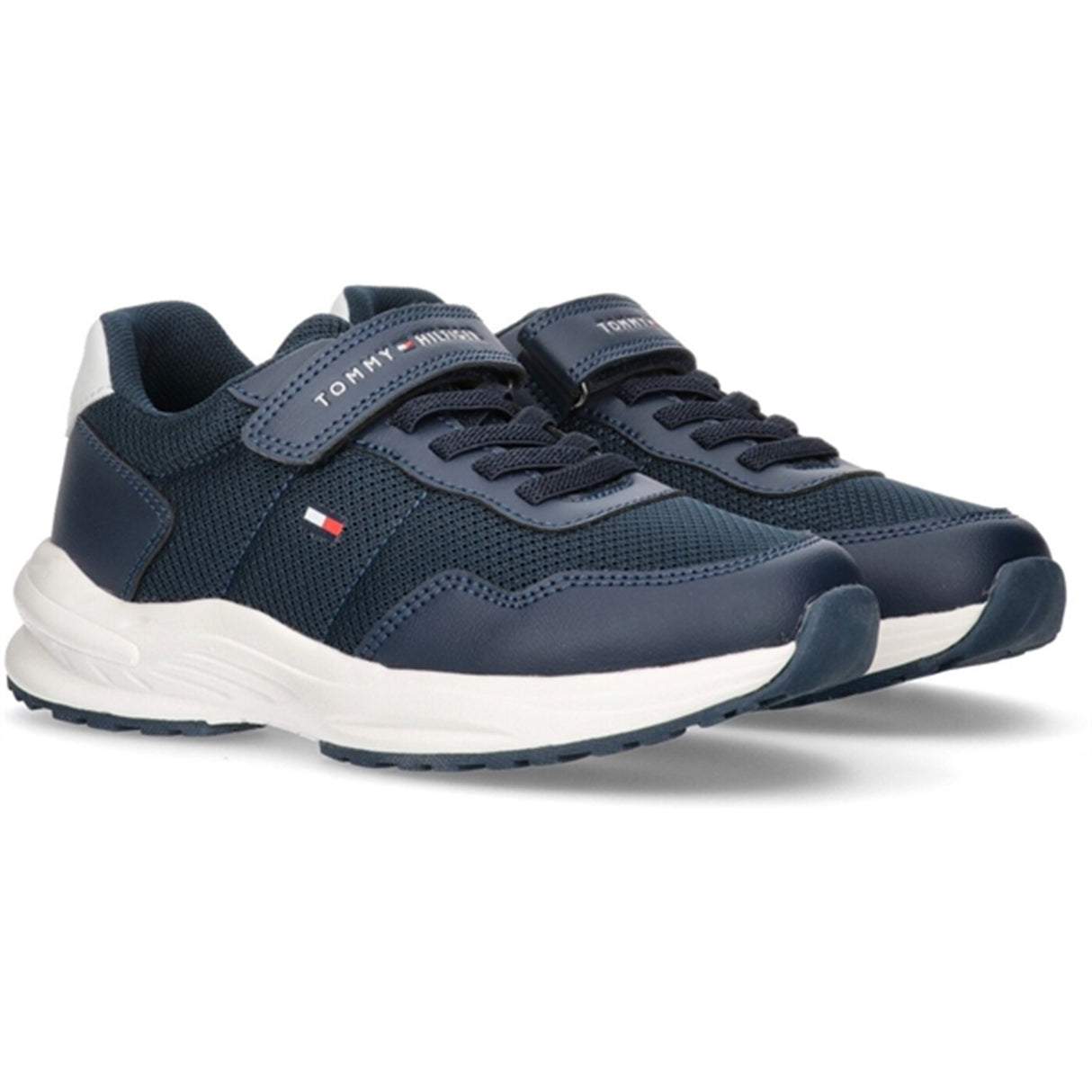 Tommy Hilfiger Low Cut Lace-up Kardborreband Sneaker Blue