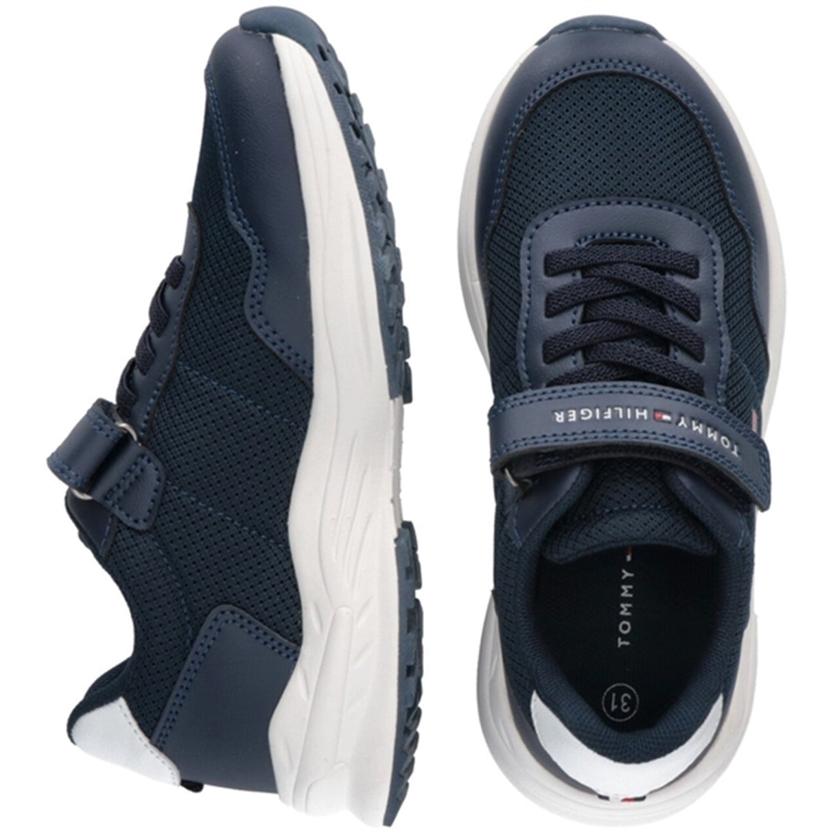 Tommy Hilfiger Low Cut Lace-up Kardborreband Sneaker Blue