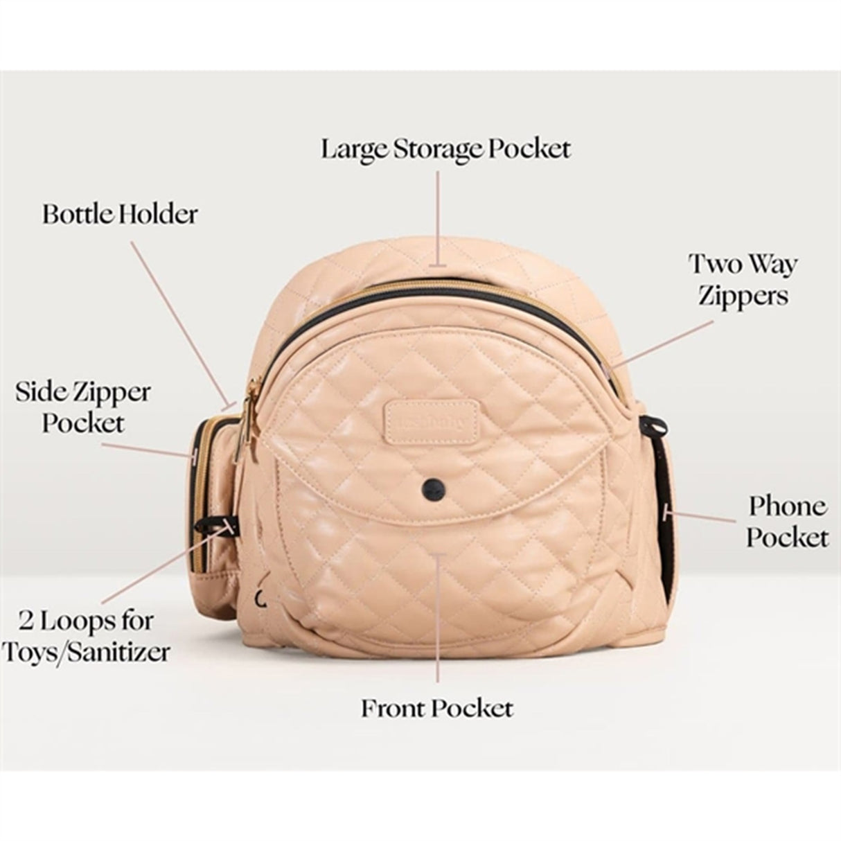 Tushbaby V2 Hip Carrier Vegan Leather Sand