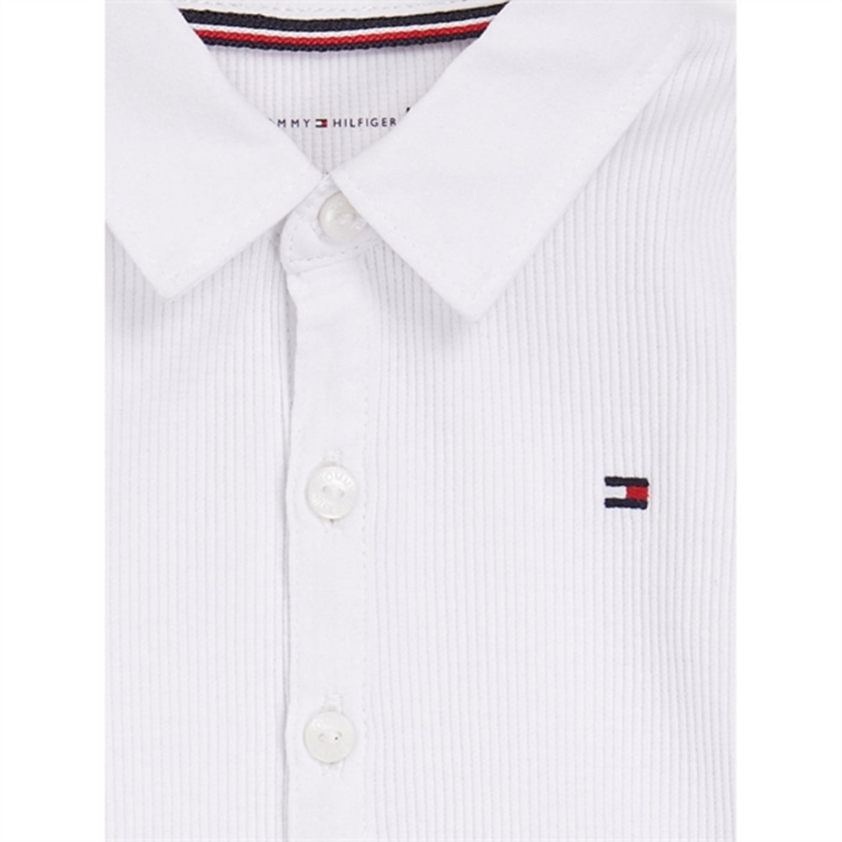 Tommy Hilfiger Bebis Rib Collar Body White