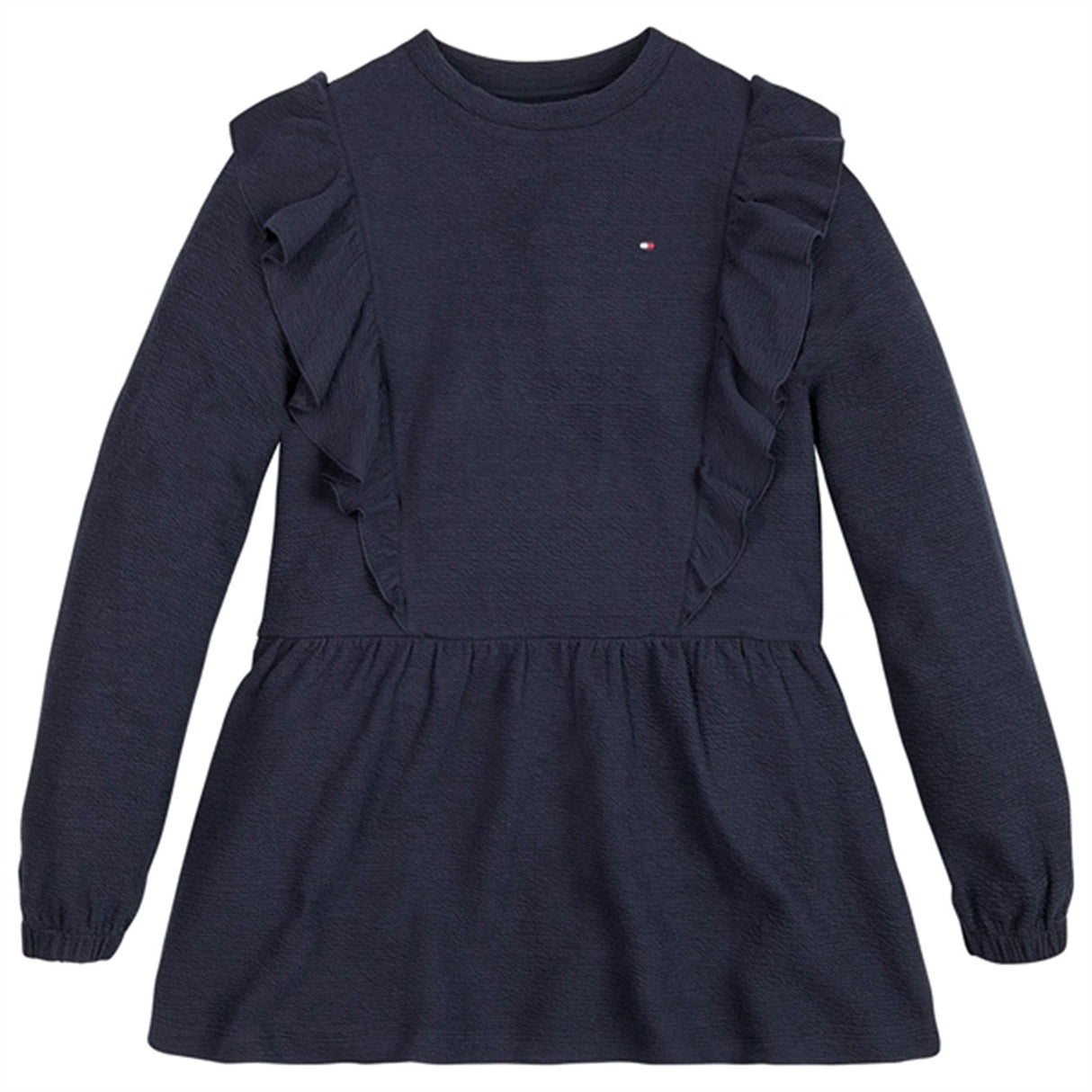 Tommy Hilfiger Textured Ruffle Klänning Desert Sky
