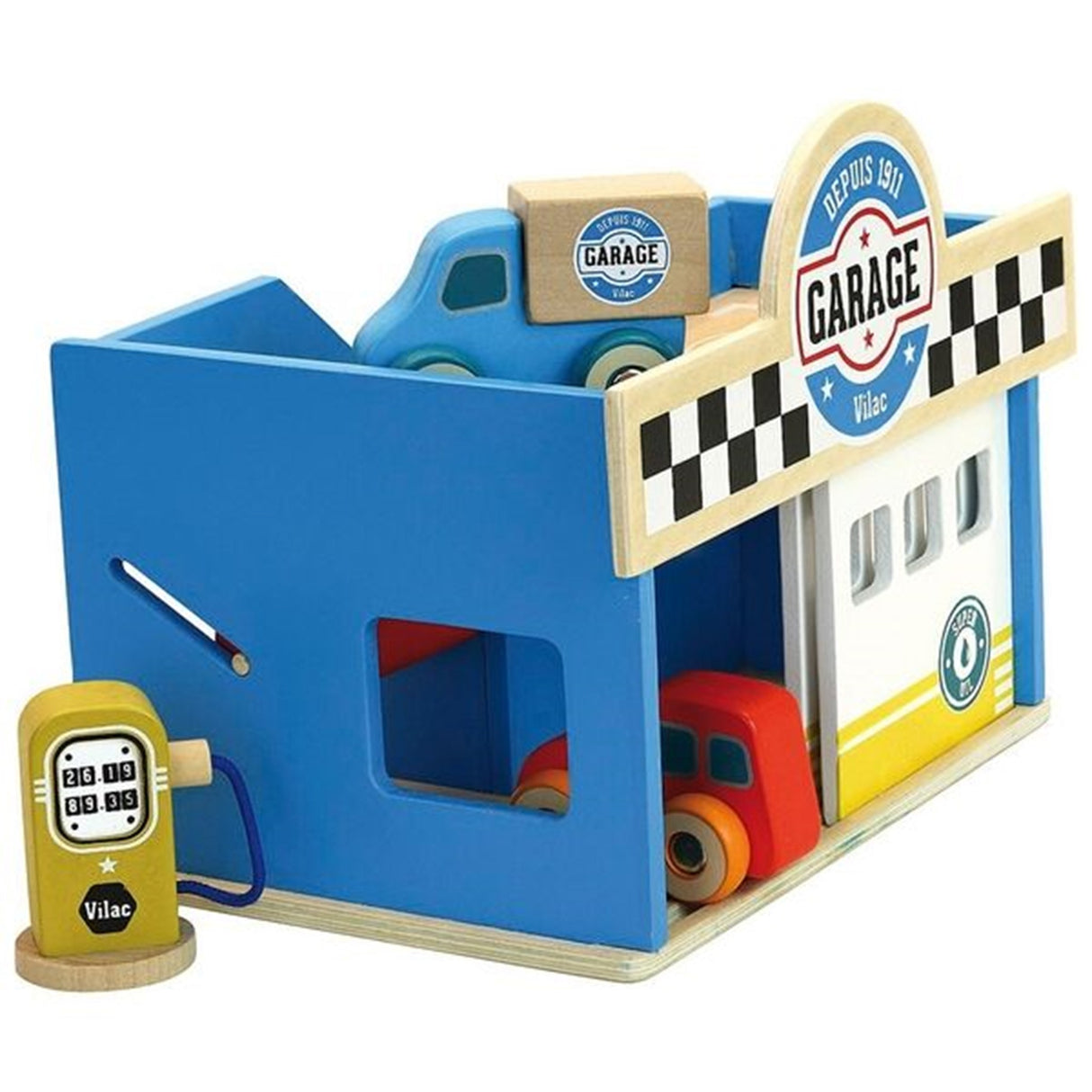 Vilac City Tankstation inkl. 2 Bilar