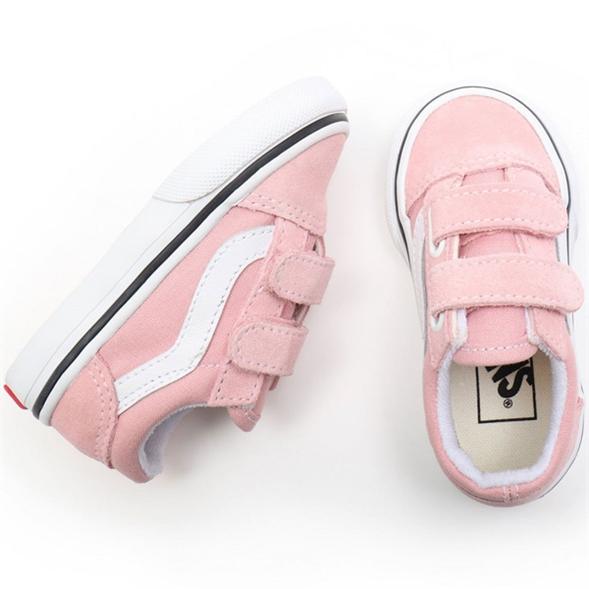 VANS Old Skool V Powder Pink/True White Sko 5