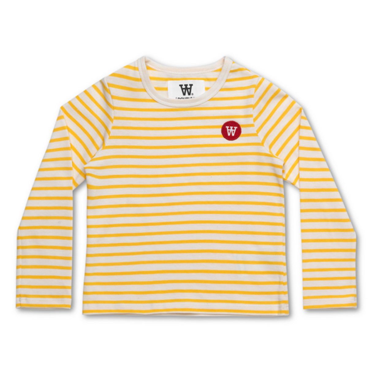 Wood Wood Double A Kim Blus Off-white/Gul Stribet