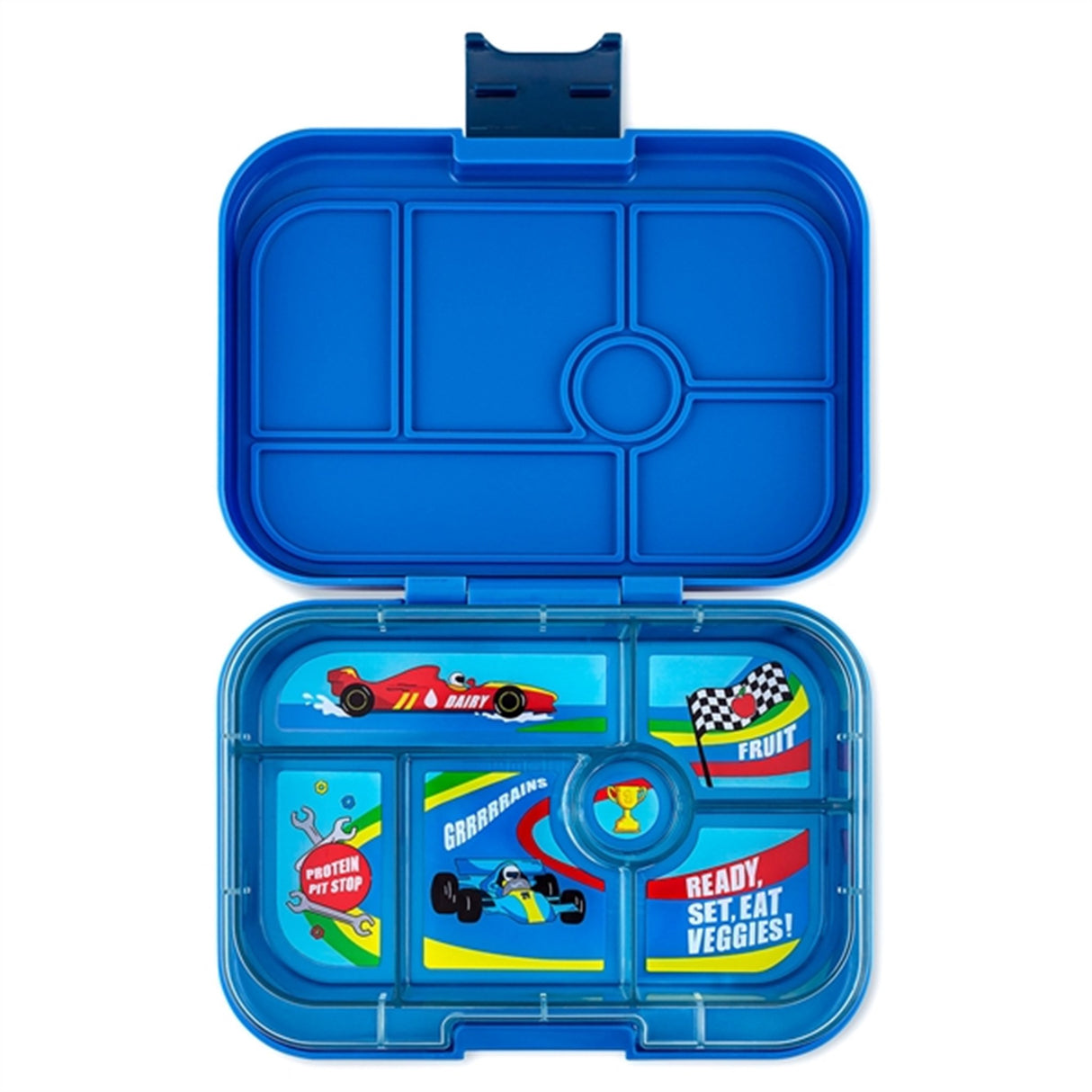 Yumbox Original 6 Rum Matlåda Surf Blue Race Cars
