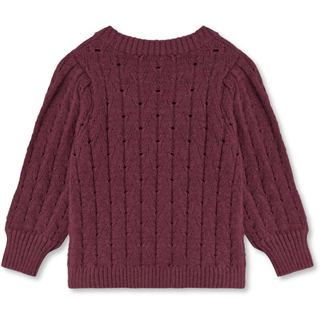 Fliink Burgendy Bon Cashmere Blus