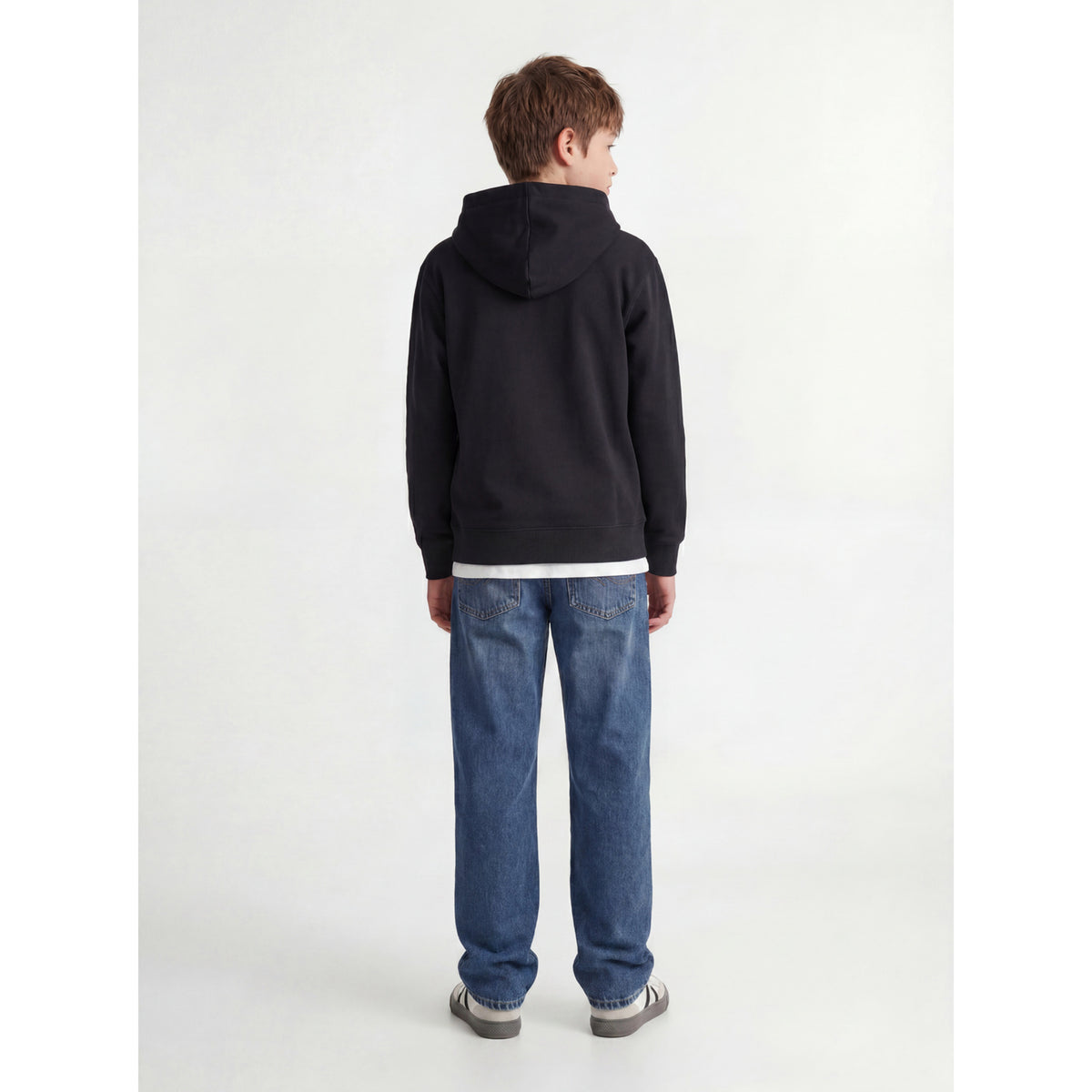 Jack & Jones Black Loose Jjestar Jj Sweat Huva Noos Jnr
