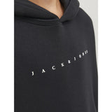 Jack & Jones Black Loose Jjestar Jj Sweat Huva Noos Jnr