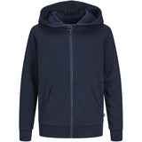 Jack & Jones Navy Blazer Jjebradley Sweat Zip Huva Noos Jnr