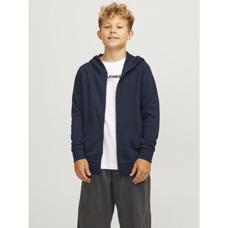 Jack & Jones Navy Blazer Jjebradley Sweat Zip Huva Noos Jnr