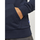 Jack & Jones Navy Blazer Jjebradley Sweat Zip Huva Noos Jnr