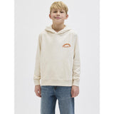 Jack & Jones Antique White Jwhparos Type Sweat Huva Back Jnr