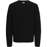 Jack & Jones Black Jjcleveland Stickad Crew Neck Jnr