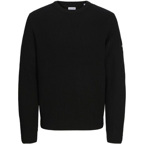 Jack & Jones Black Jjcleveland Stickad Crew Neck Jnr