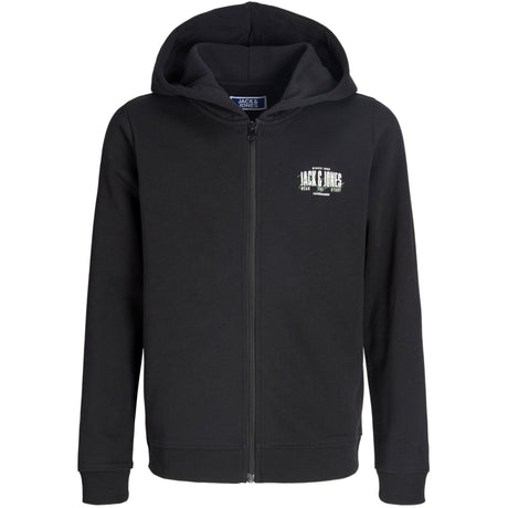 Jack & Jones Black Jjaero Sweat Zip Huva Jnr