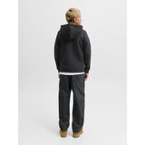 Jack & Jones Black Jjaero Sweat Zip Huva Jnr