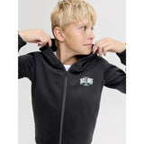 Jack & Jones Black Jjaero Sweat Zip Huva Jnr