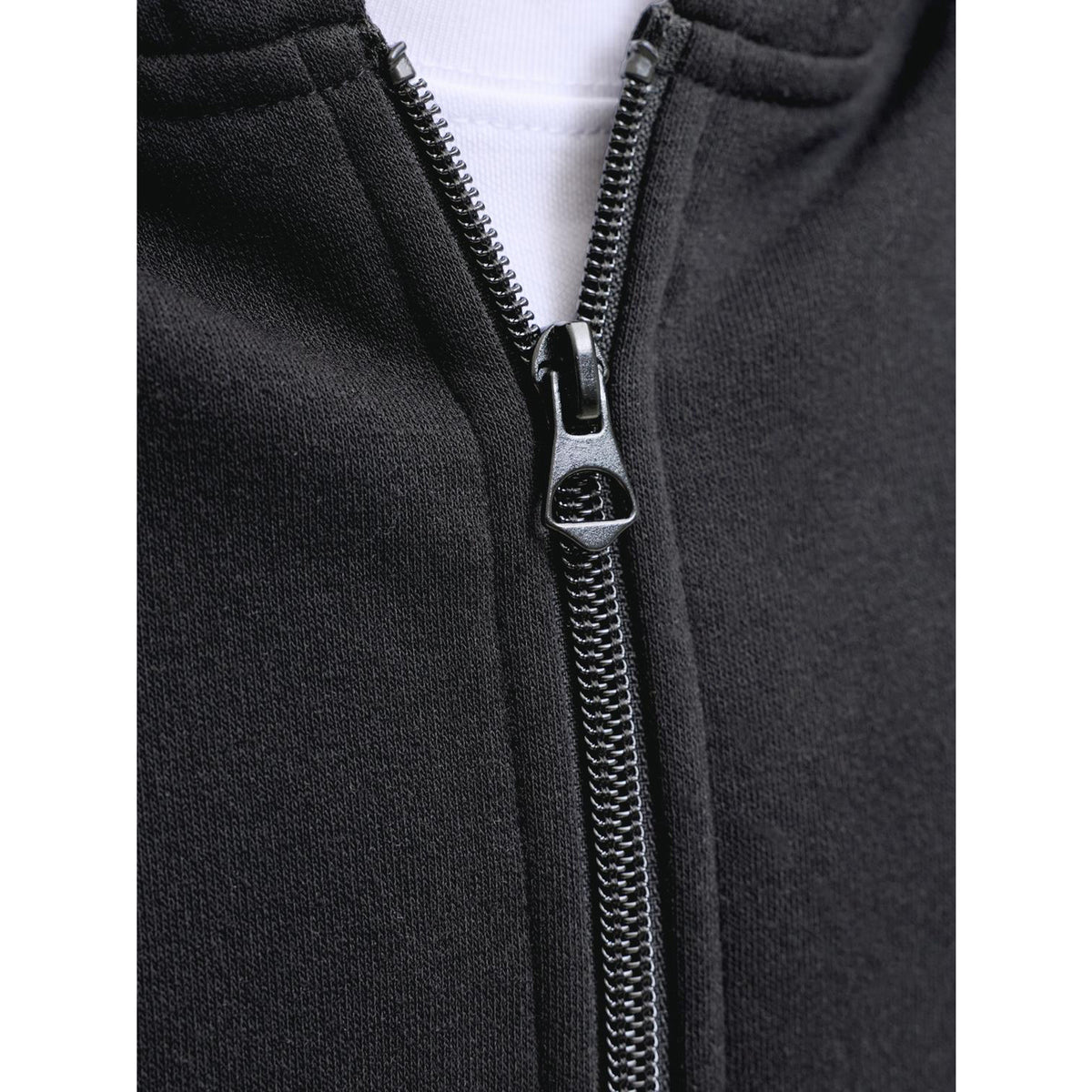 Jack & Jones Black Jjaero Sweat Zip Huva Jnr