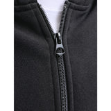 Jack & Jones Black Jjaero Sweat Zip Huva Jnr
