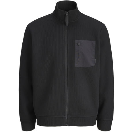 Jack & Jones Black Jcofusion Stickad Lomme Full Zip Jnr