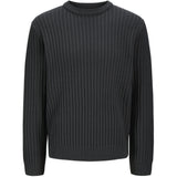 Jack & Jones Asphalt Jjjaxon Stickad Crew Neck Jnr