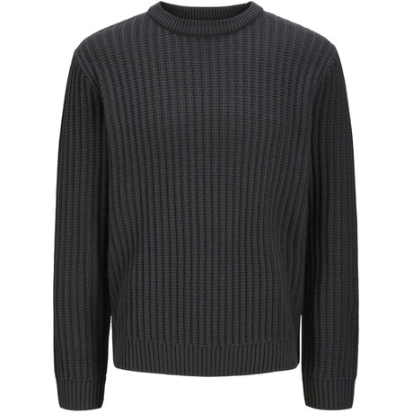 Jack & Jones Asphalt Jjjaxon Stickad Crew Neck Jnr