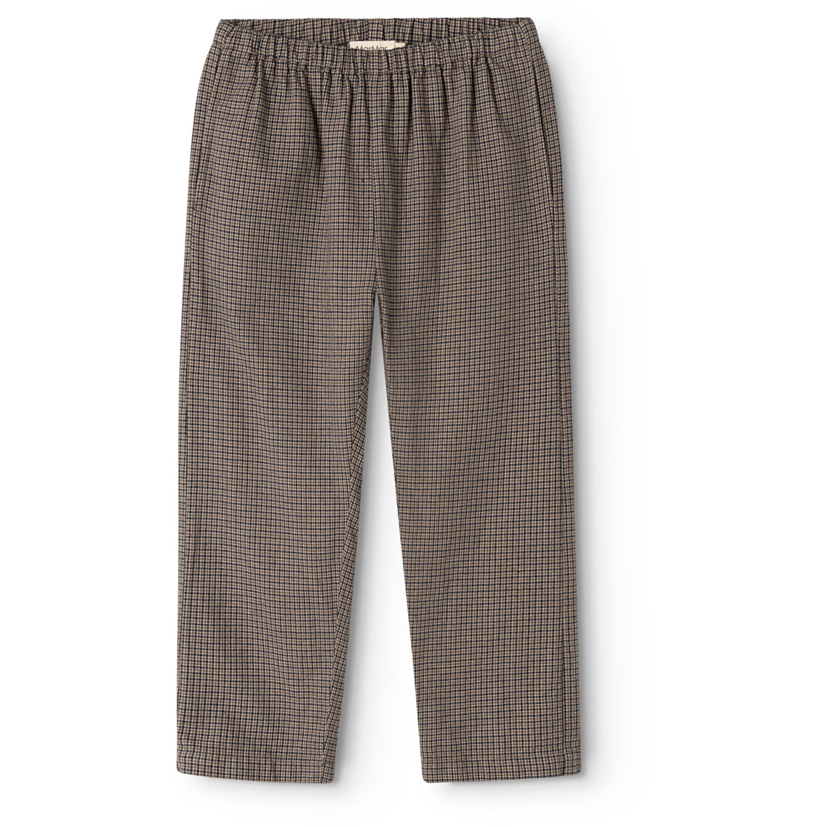 MarMar Structured Soft Cotton Houndstooth Check Panto Byxor
