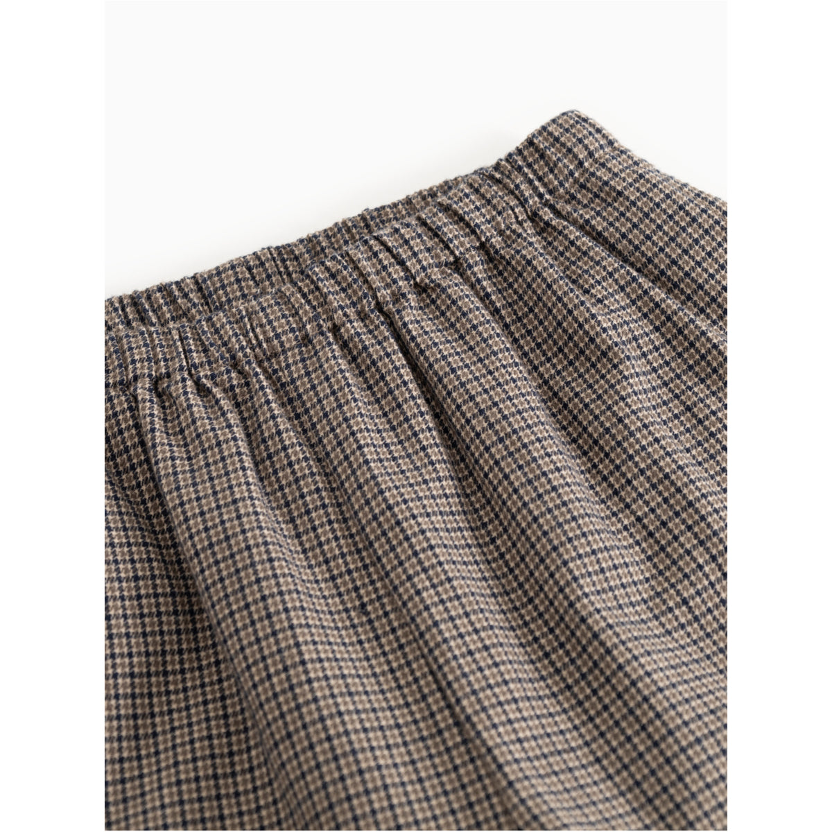 MarMar Structured Soft Cotton Houndstooth Check Panto Byxor