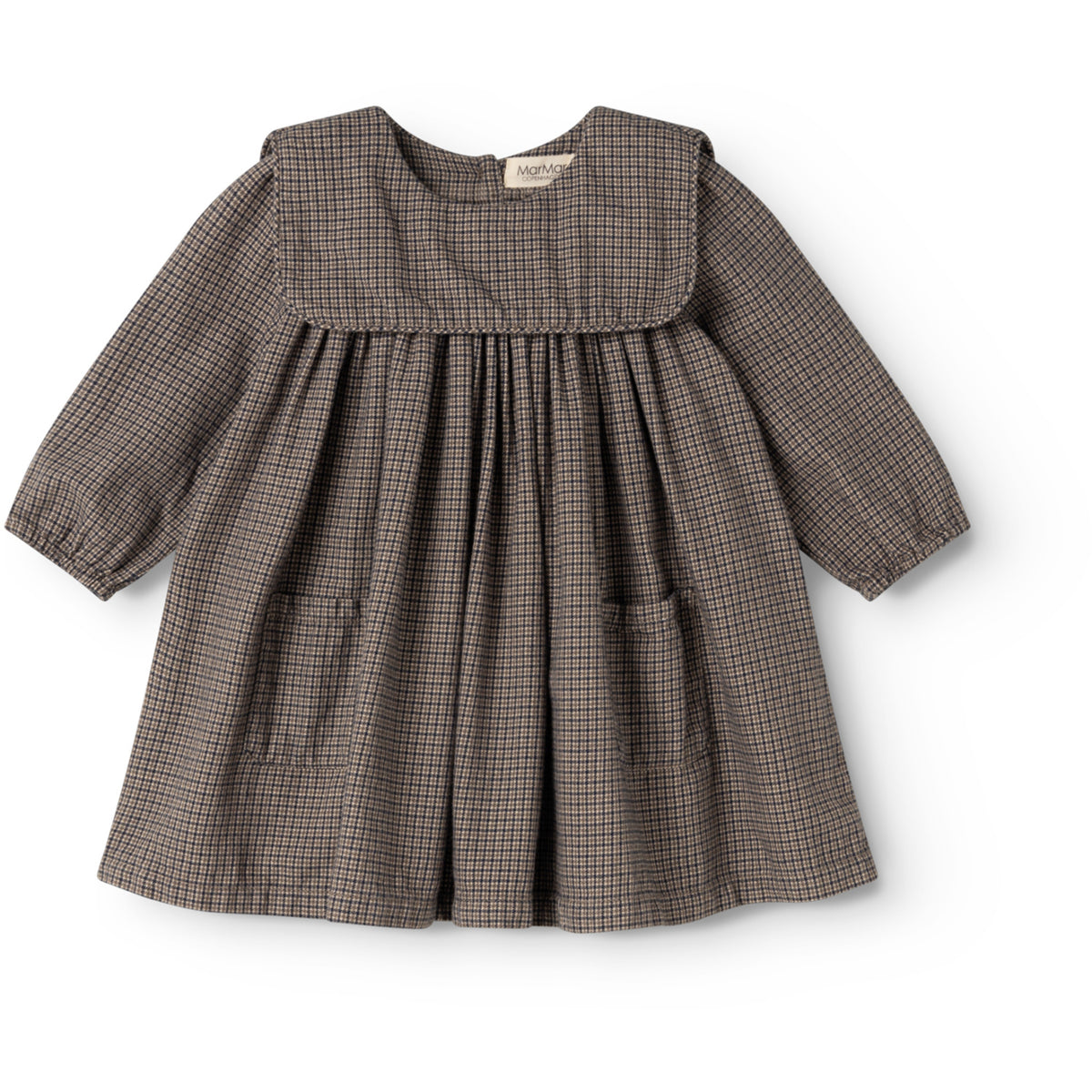 MarMar Structured Soft Cotton Houndstooth Check Dulle Klänning