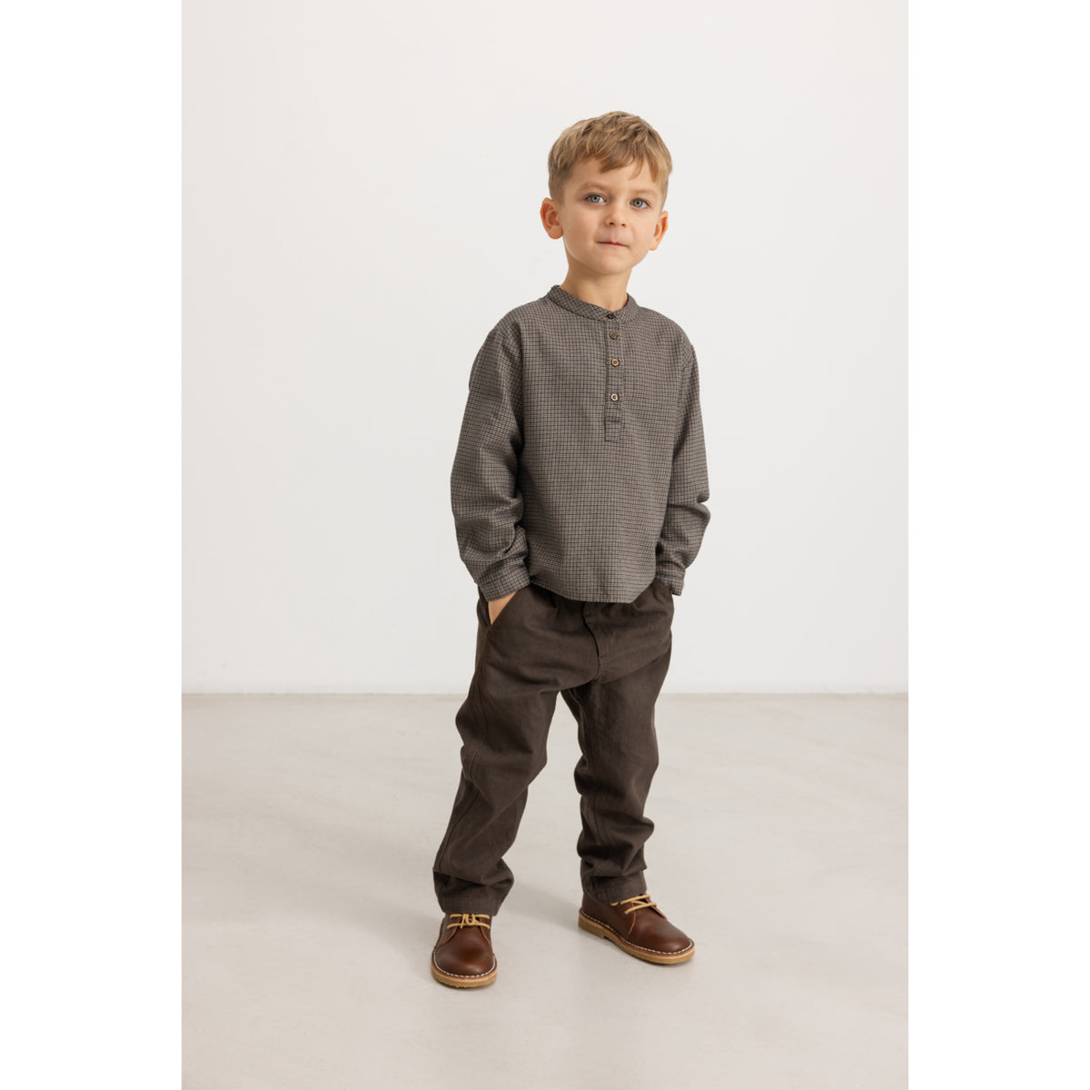 MarMar Structured Soft Cotton Houndstooth Check Tokyo Skjorta