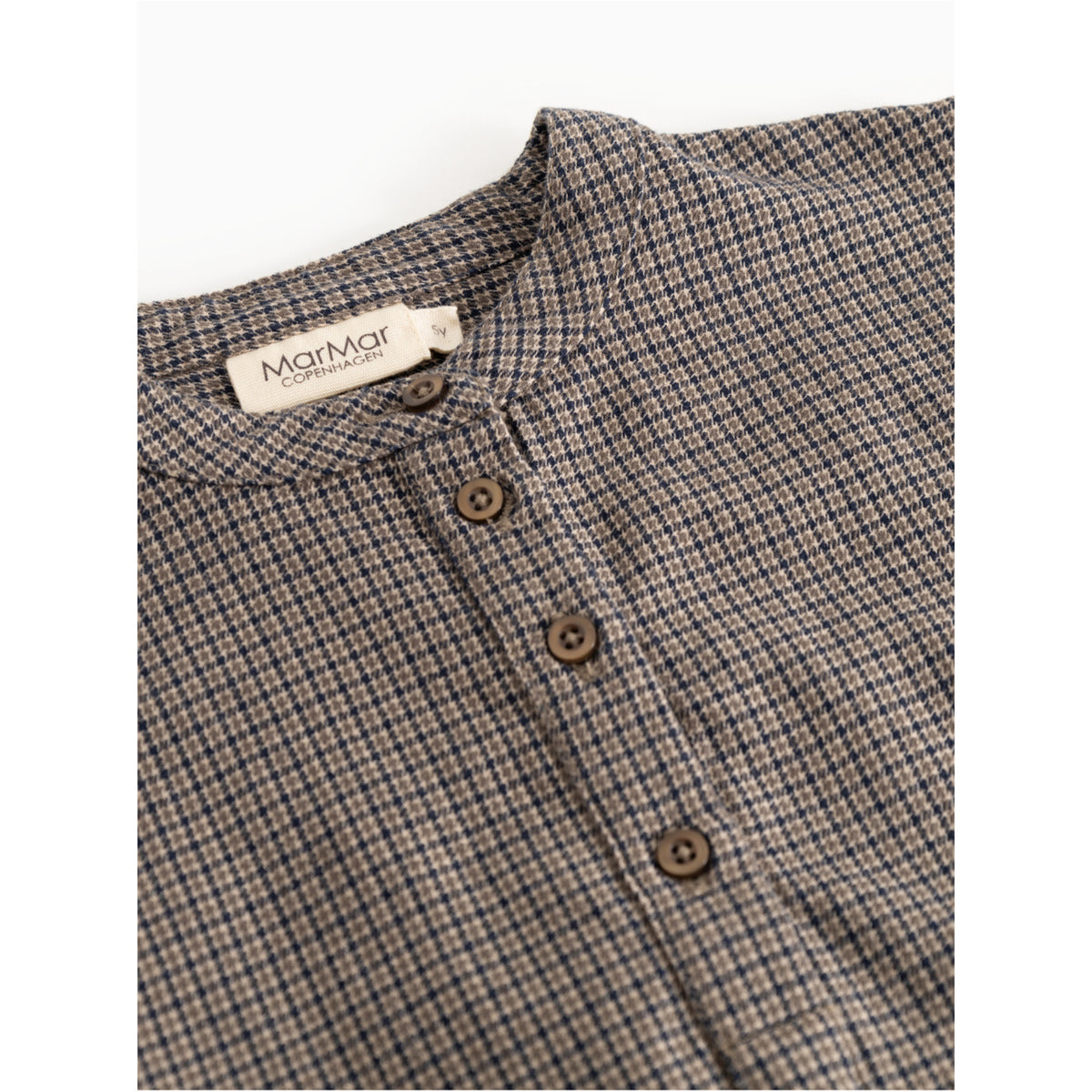 MarMar Structured Soft Cotton Houndstooth Check Tokyo Skjorta