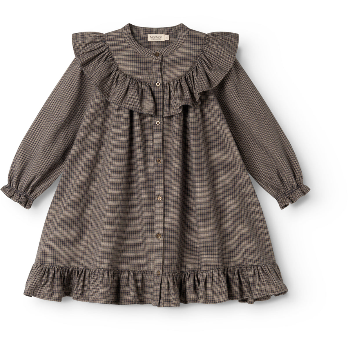 MarMar Structured Soft Cotton Houndstooth Check Dalina Klänning