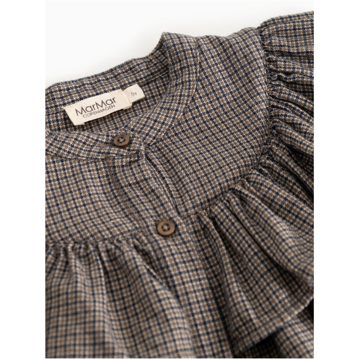 MarMar Structured Soft Cotton Houndstooth Check Dalina Klänning
